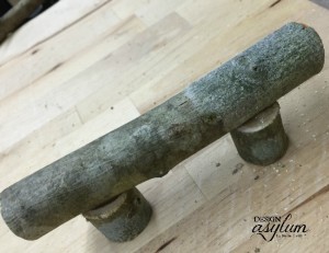 DIY: Make furniture handles out of tree branches. So easy and basically free!