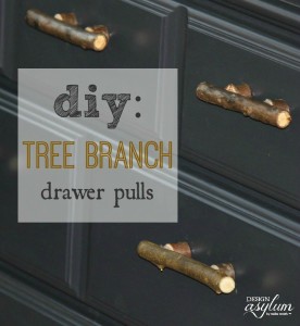 DIY: Make furniture handles from tree branches. It's easy and basically free!