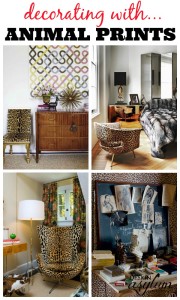 A fun neutral - Animal Prints! They can go with any style in any space! Decorating with Animal Prints