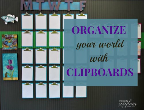 Designer Kellie Smith keeps her scheduling chaos under control with a clipboard wall calendar.