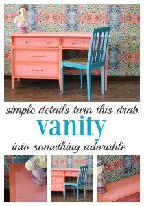 It's F* Up Friday and we have an adorable vanity makeover with Velvet Finishes and Frog Tape!