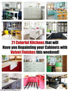 21 Colorful Kitchens that will Have you Repainting your Cabinets with Velvet Finishes this weekend!