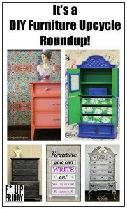 Take a look at these DIY Furniture Upcycle Roundups painted with Velvet Finishes furniture paint! The no sand, no wax way to paint. (F*UP Friday)