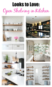 The open shelving trend in kitchens are stunning and functional. Take a look at these Looks to Love Open Shelving in the Kitchen - 15 Inspirational Kitchens
