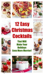 'Tis the season to be merry! Here are 12 Easy Christmas Cocktails that will make your holidays even more merrier. Christmas Cocktail Recipes.