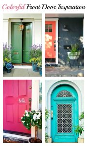 Color your world with these colorful front doors! Painted front doors are all the rage, get inspiration for your own at Design Asylum Blog!