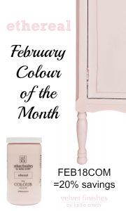 Velvet Finishes February Colour of the Month is Ethereal! Receive 20% savings at checkout using code FEB18COM - see light pink painting & design inspirations from designer Kellie Smith here.