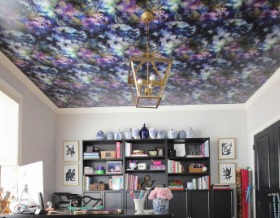 How to Hang Wallpaper on a Ceiling