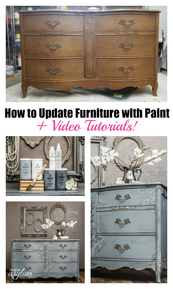 How to update furniture with paint, the easy way! Refinishing outdated furniture can be easy with Velvet Finishes. See our tutorials.