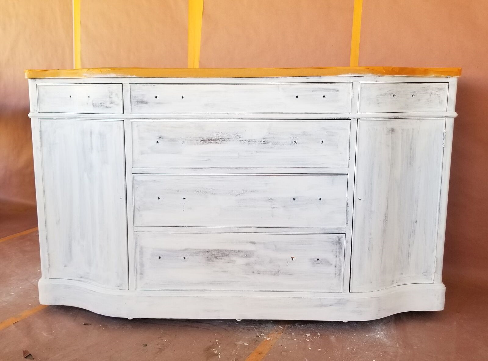 How To Add Metallic Gold Accents to Painted Furniture - Petticoat