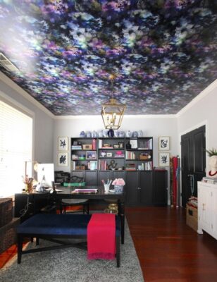 How to Hang Wallpaper on a Ceiling
